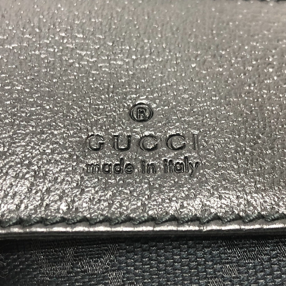 GUCCI Waist bag 162962 GG canvas black GG canvas W pocket Women Used