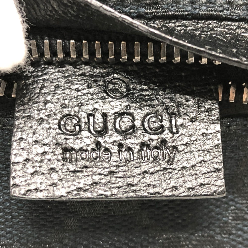 GUCCI Waist bag 162962 GG canvas black GG canvas W pocket Women Used
