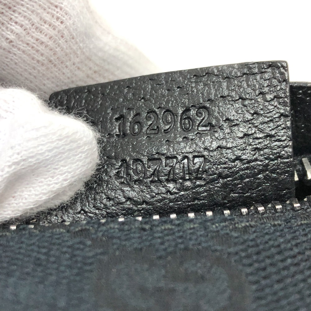 GUCCI Waist bag 162962 GG canvas black GG canvas W pocket Women Used