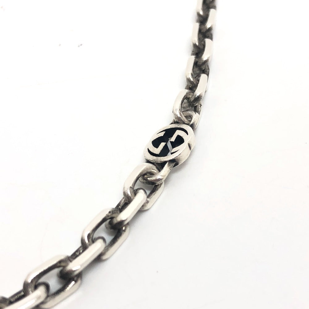 GUCCI Necklace SV925 Silver Interlocking G mens Used