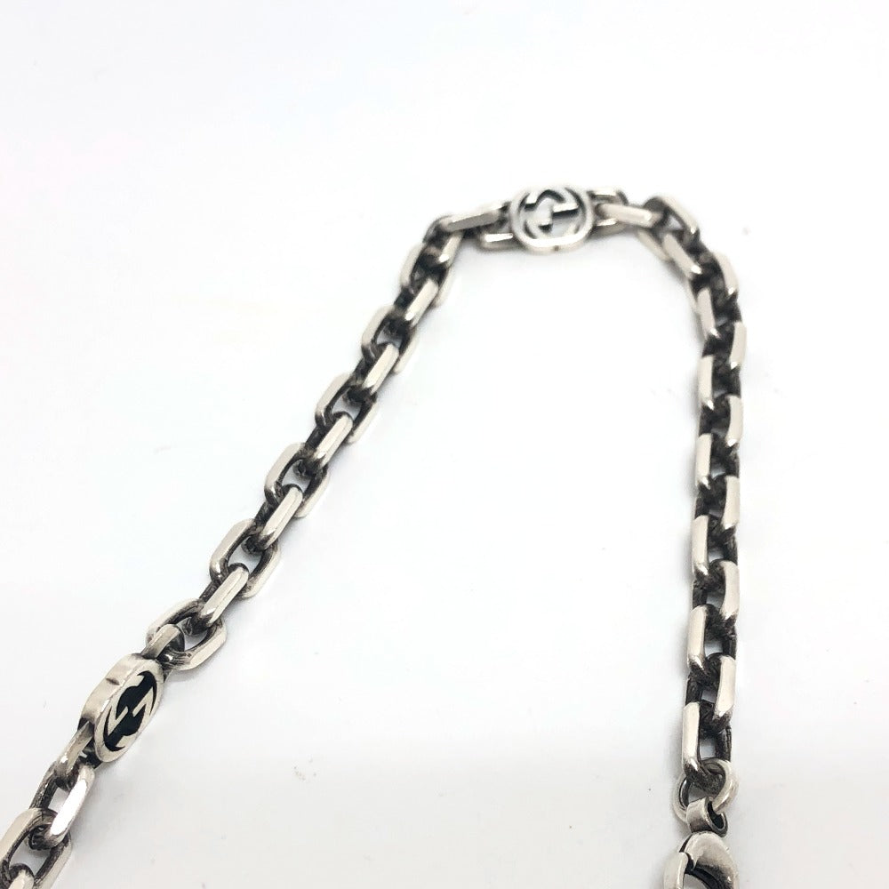 GUCCI Necklace SV925 Silver Interlocking G mens Used
