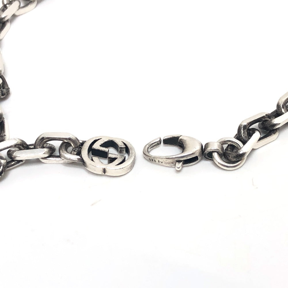 GUCCI Necklace SV925 Silver Interlocking G mens Used