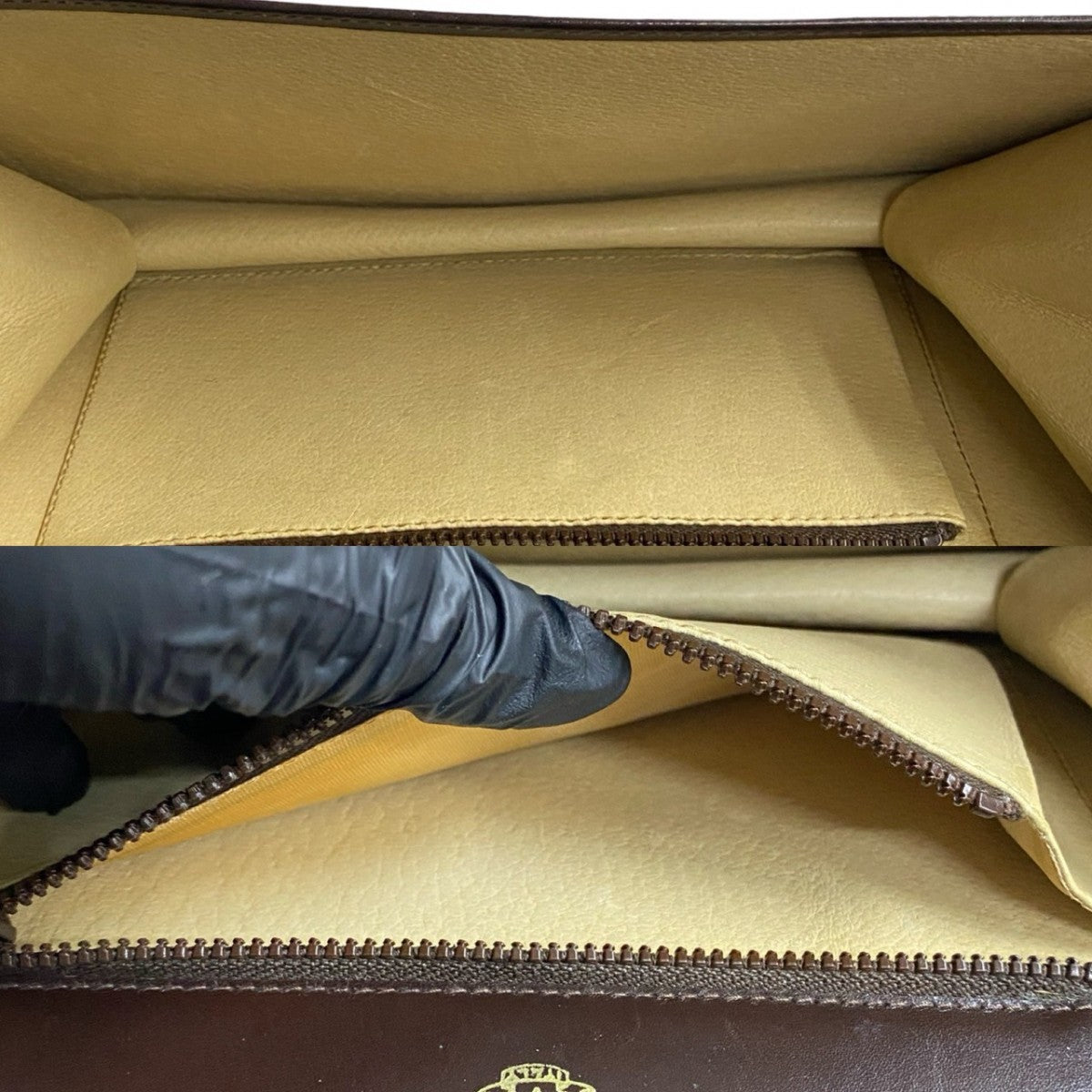 GUCCI Shoulder Bag Calfskin Brown