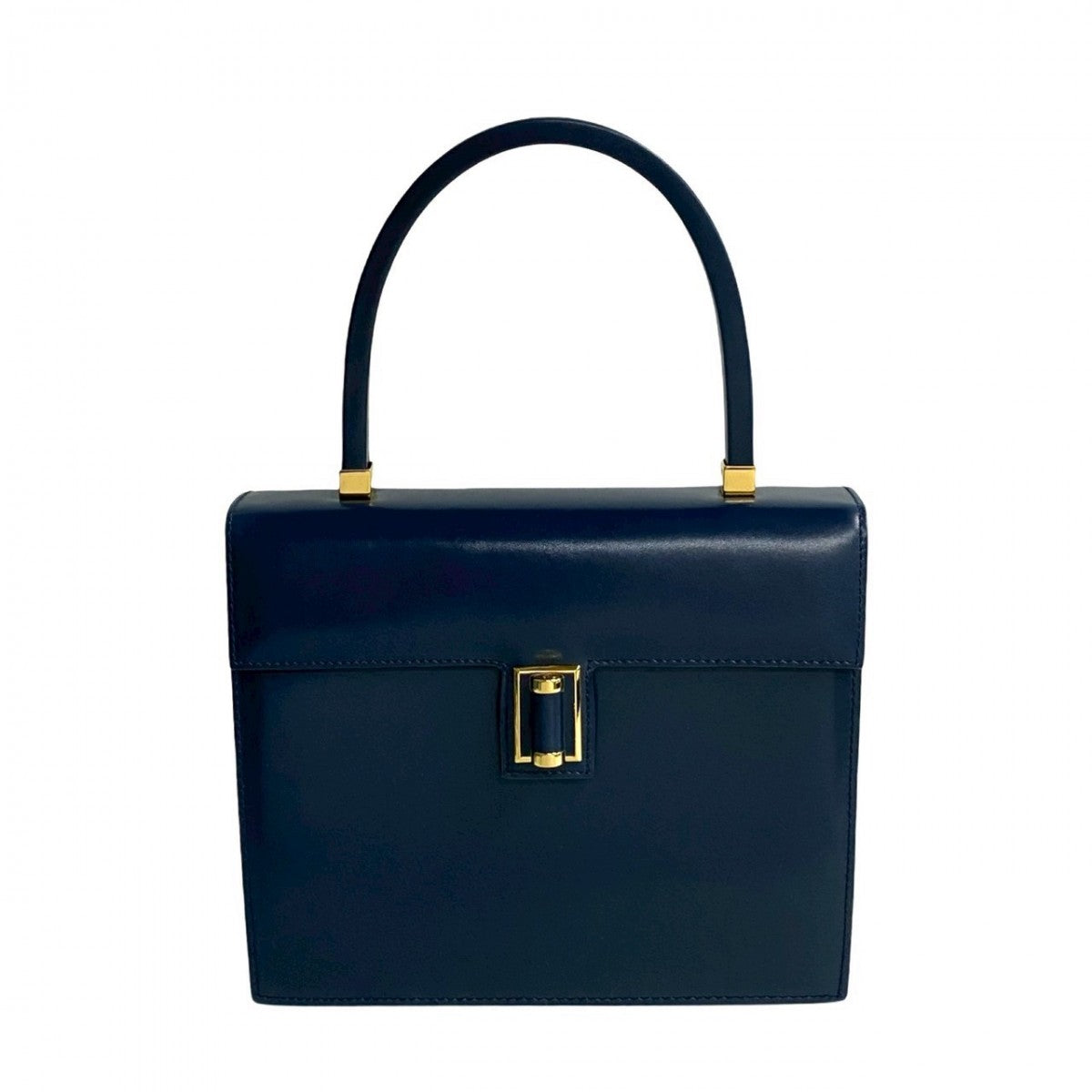 GUCCI Handbag leather Navy Old Gucci