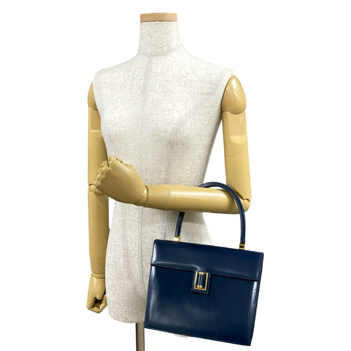 GUCCI Handbag leather Navy Old Gucci