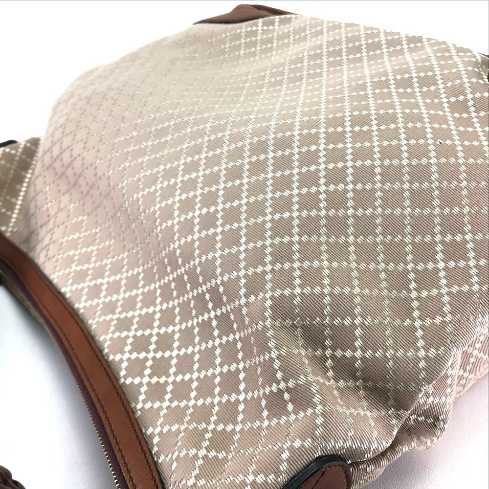 GUCCI Shoulder Bag 282338 Canvas / leather beige Diamante Handbag Women Secondhand