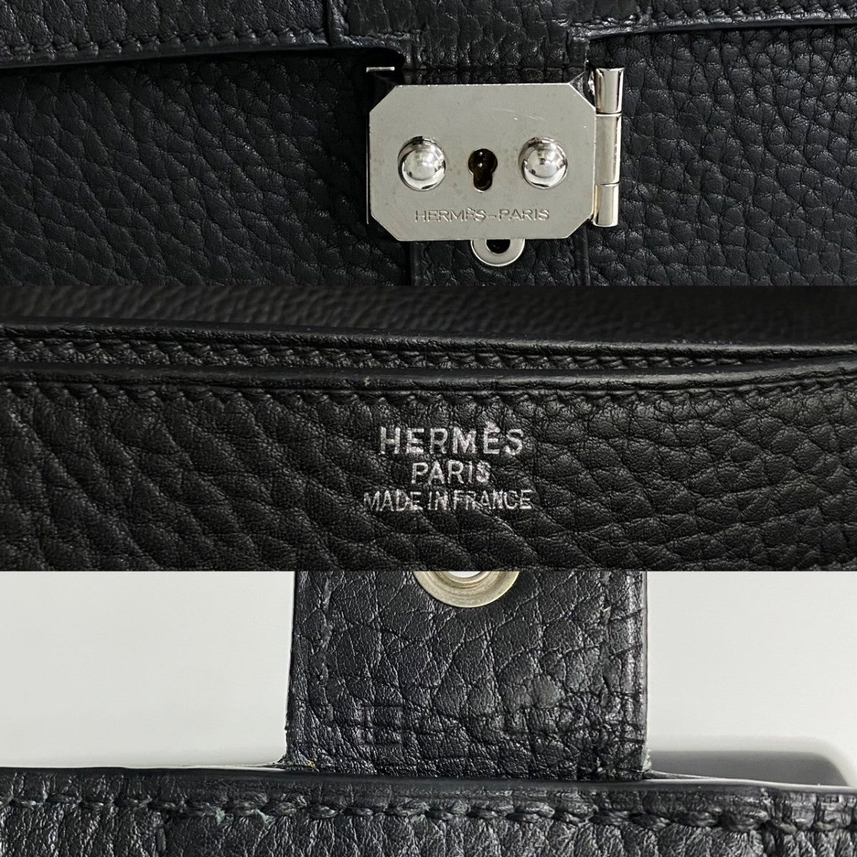 HERMES Business bag Fjord black Sac Adepeche 38