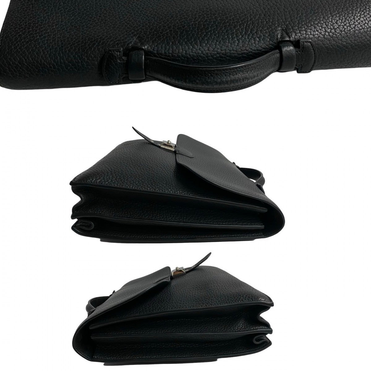 HERMES Business bag Fjord black Sac Adepeche 38