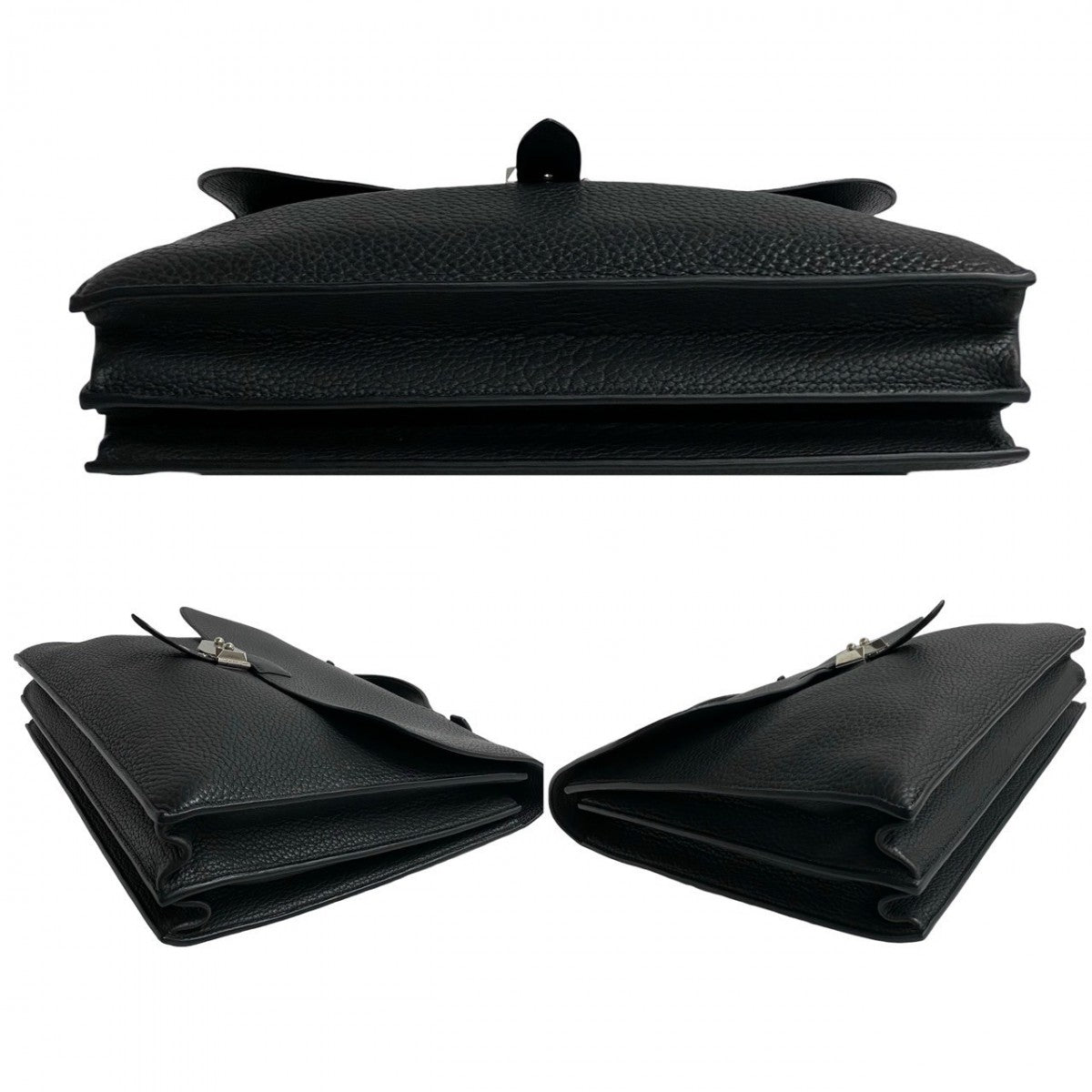 HERMES Business bag Fjord black Sac Adepeche 38