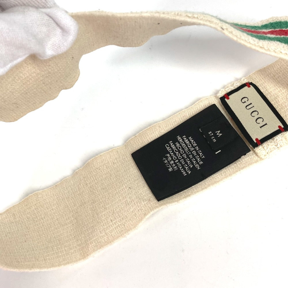 GUCCI hair accessory Polyurethane white GG logo sherry line mens Used