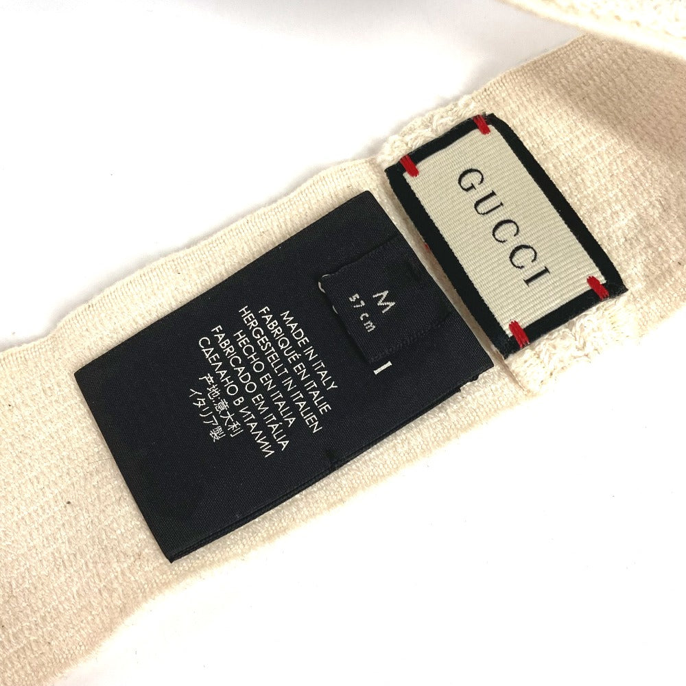 GUCCI hair accessory Polyurethane white GG logo sherry line mens Used