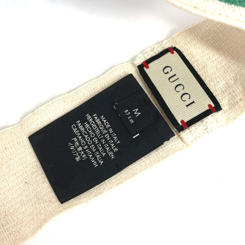 GUCCI hair accessory Polyurethane white GG logo sherry line mens Used