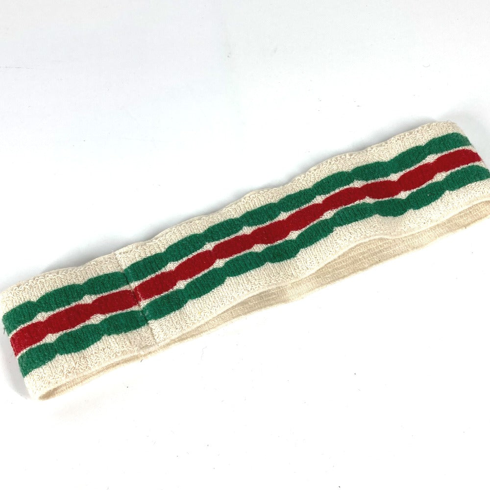 GUCCI hair accessory Polyurethane white GG logo sherry line mens Used