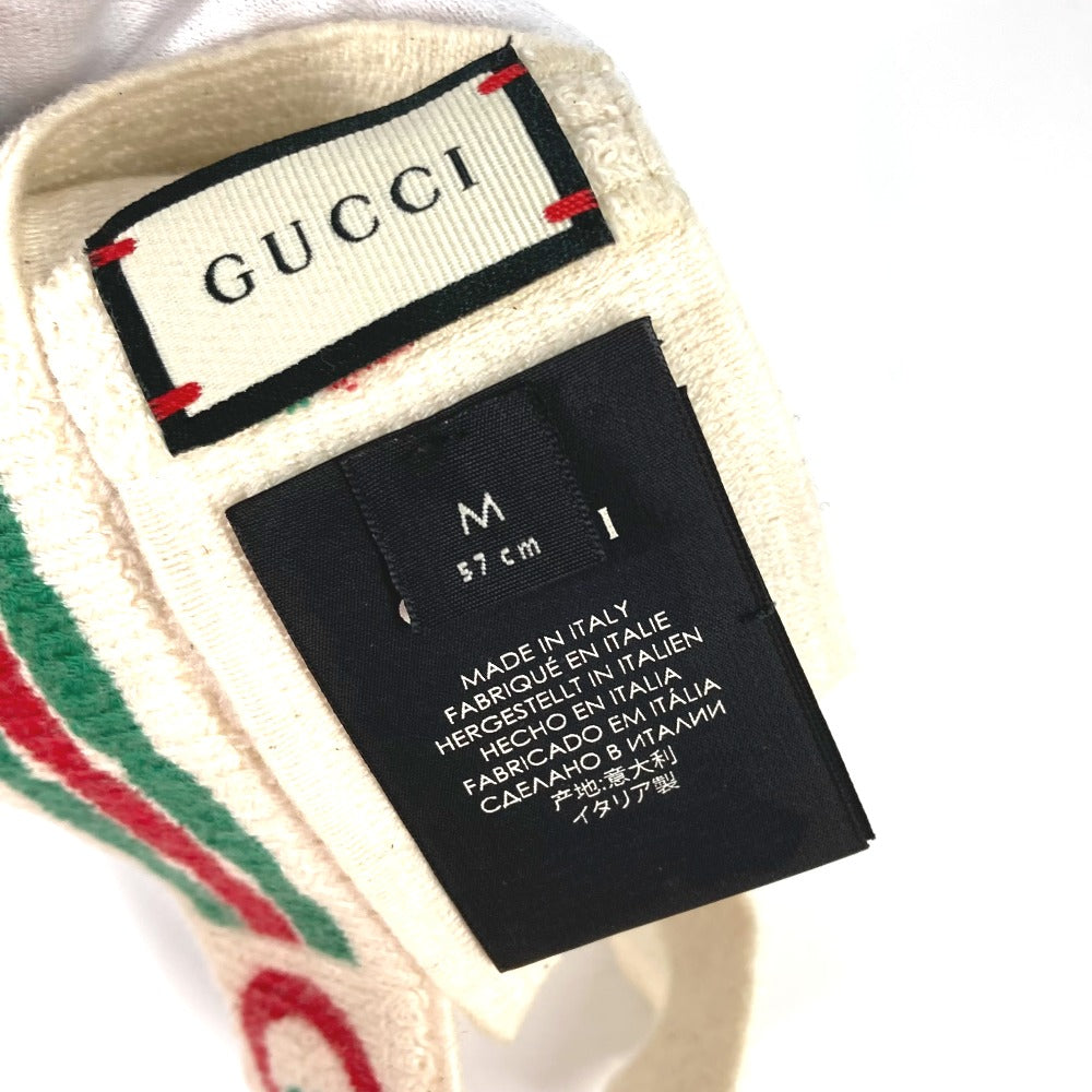 GUCCI hair accessory Polyurethane white GG logo sherry line mens Used
