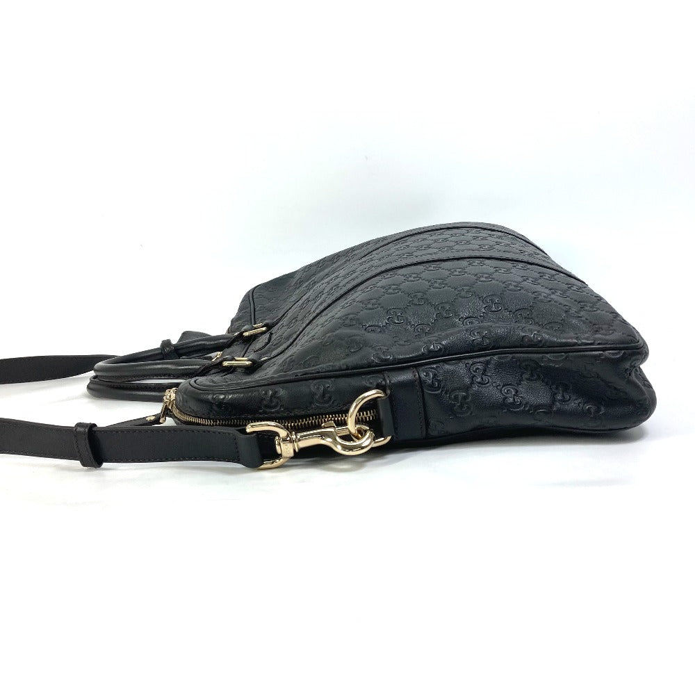 GUCCI Business bag 208463 leather Dark brown Tote Bag handbag Guccisima GG mens Used