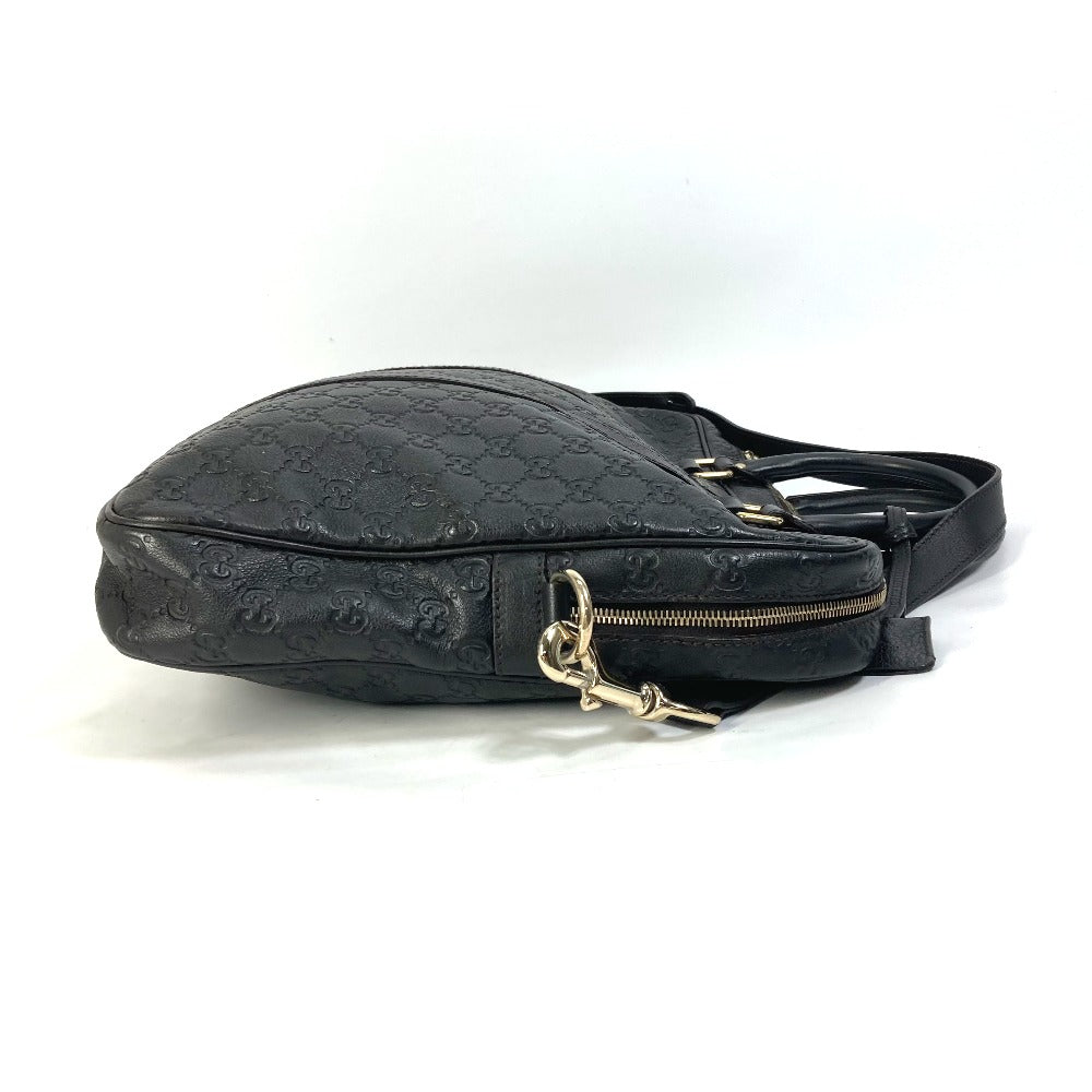 GUCCI Business bag 208463 leather Dark brown Tote Bag handbag Guccisima GG mens Used