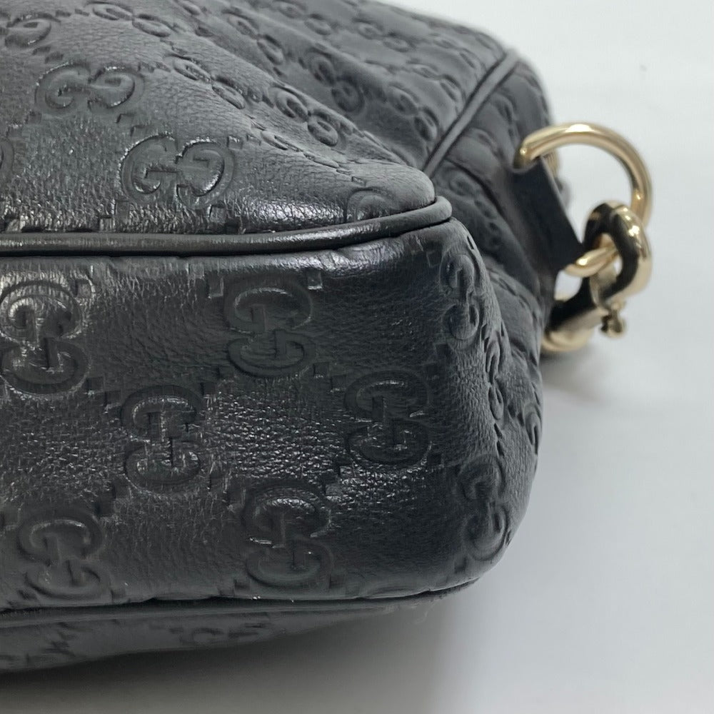 GUCCI Business bag 208463 leather Dark brown Tote Bag handbag Guccisima GG mens Used