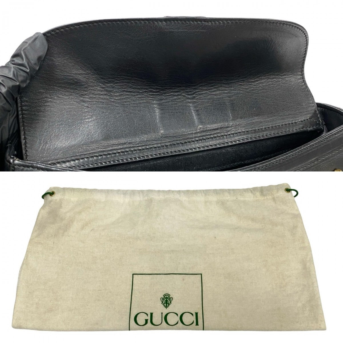 GUCCI Shoulder Bag leather black