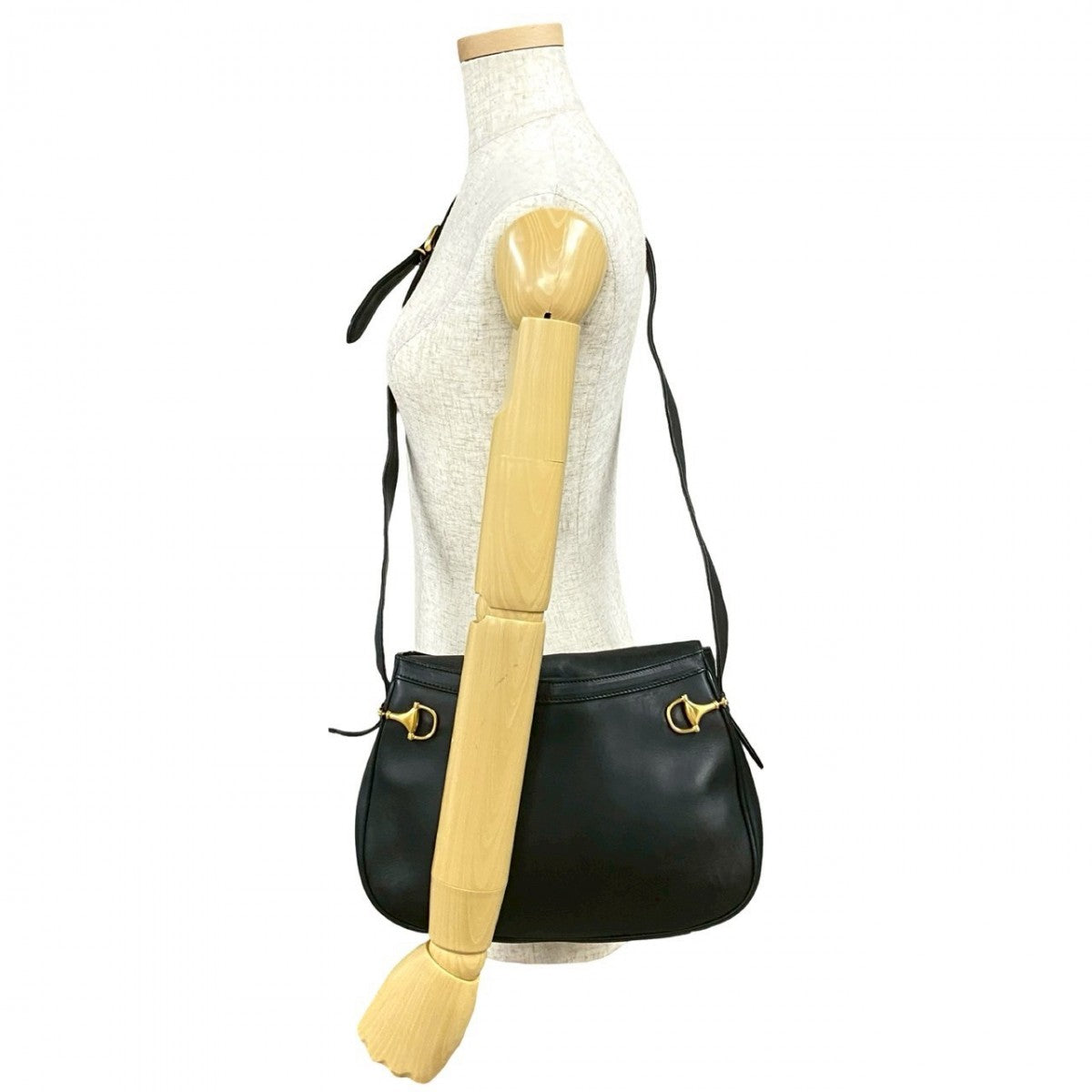 GUCCI Shoulder Bag leather black