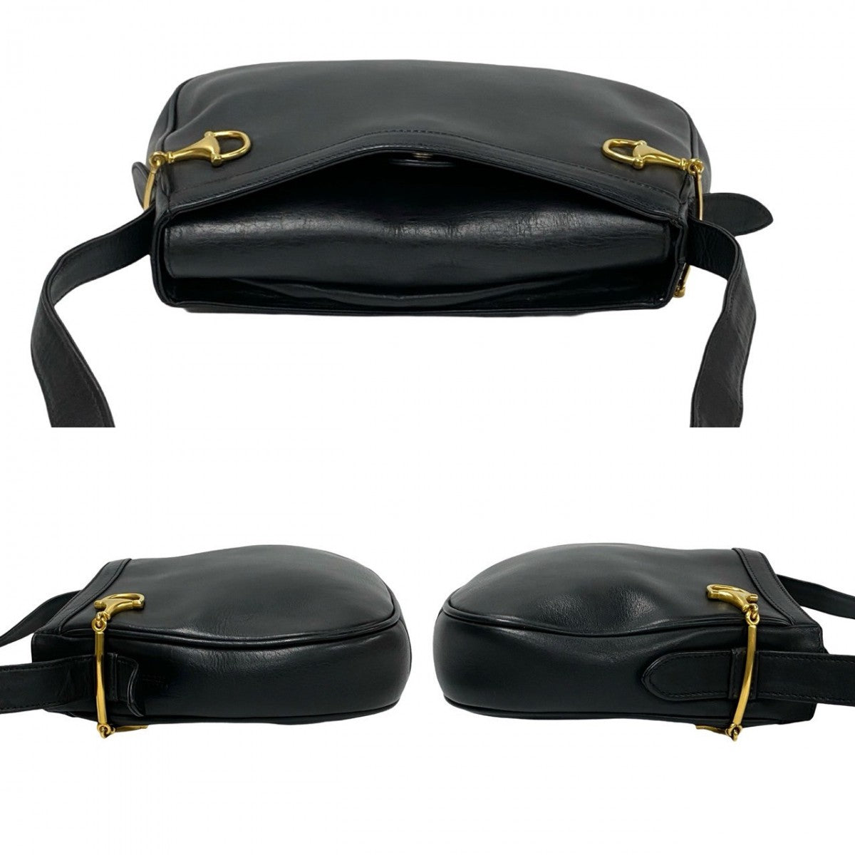 GUCCI Shoulder Bag leather black