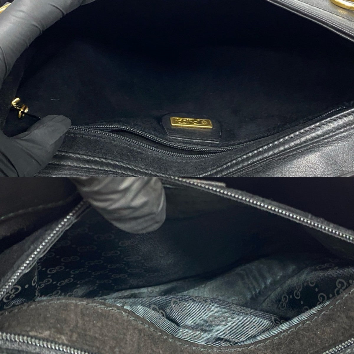 GUCCI Shoulder Bag leather black