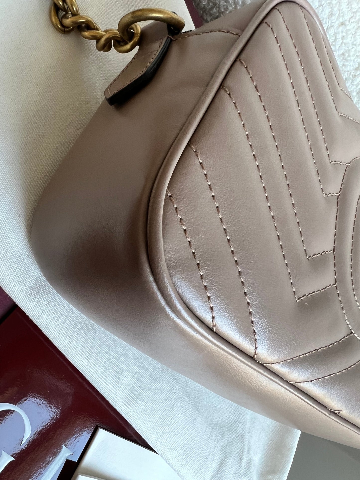 Gucci GG Marmont Dusty Pink Small Shoulder Bag (RRP £1340)