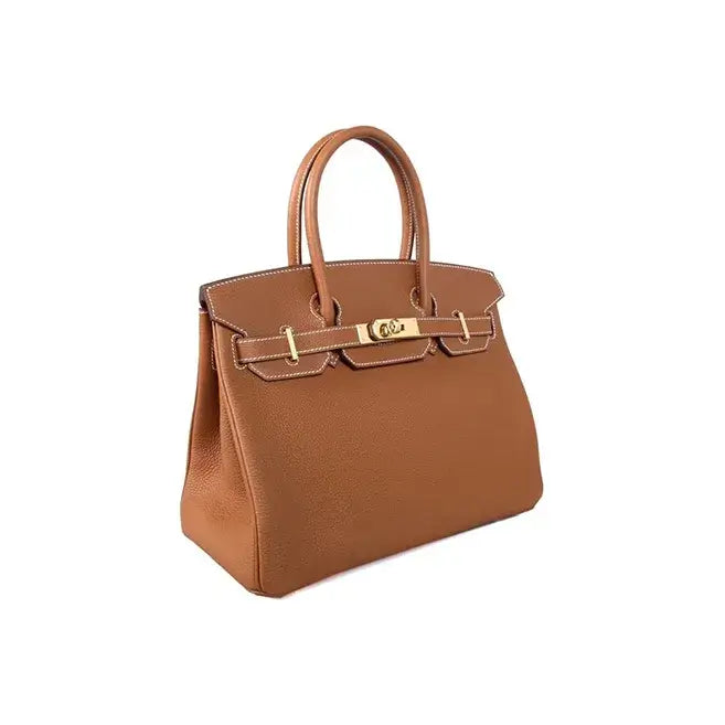 HERMES Birkin 25 Bag brown togo Leather Handbag (25,28,32)  gold hardware