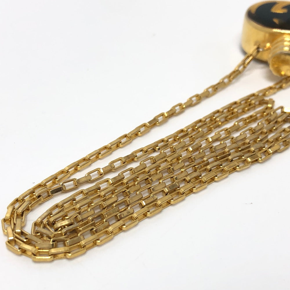 GUCCI Necklace Gold Plated gold GG Perfume Bottle Women Used