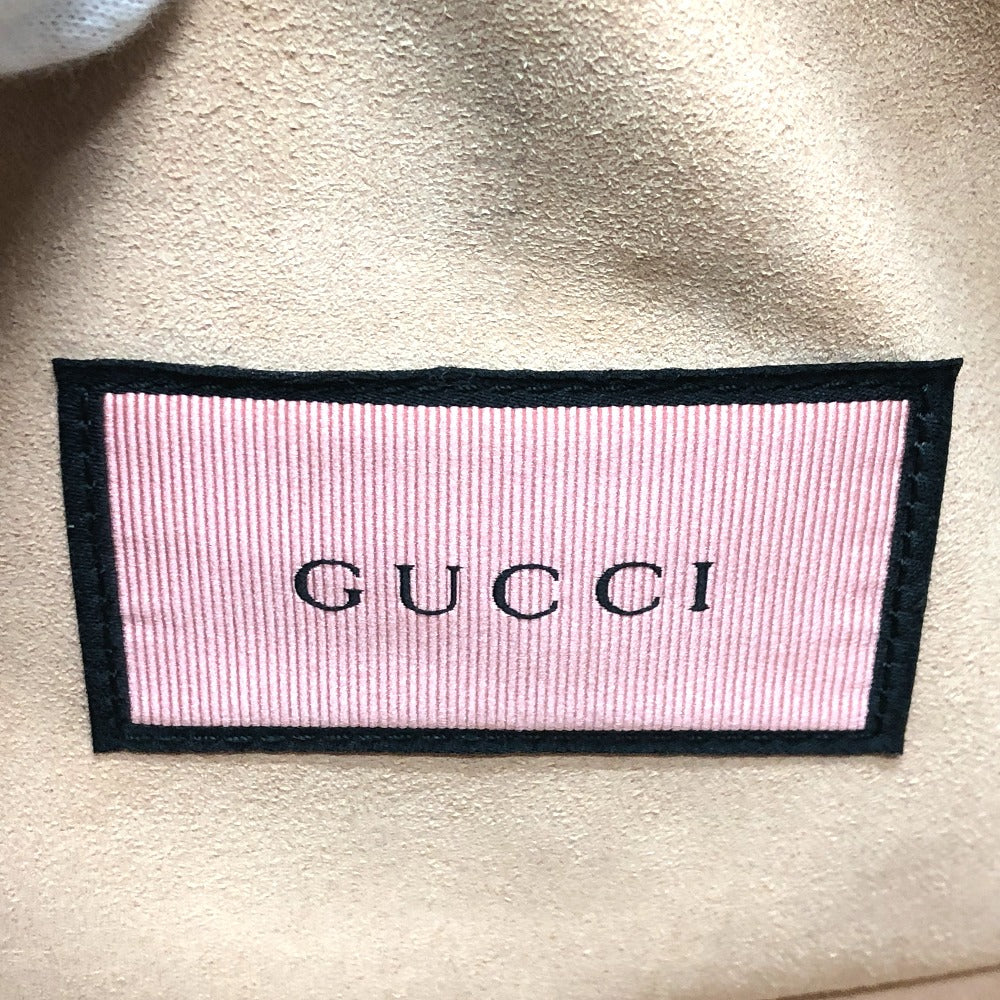 GUCCI Shoulder Bag 447632 leather Gold Metal GG Marmont Ghost unisex(Unisex) Used