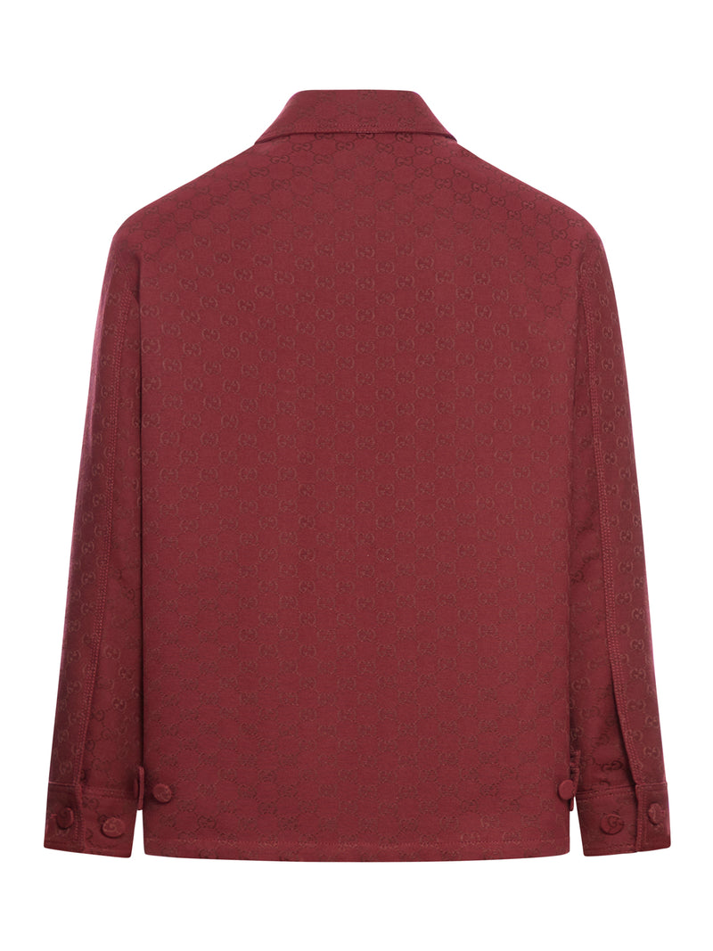 Gucci Men Gg Mixed Cotton Jacket