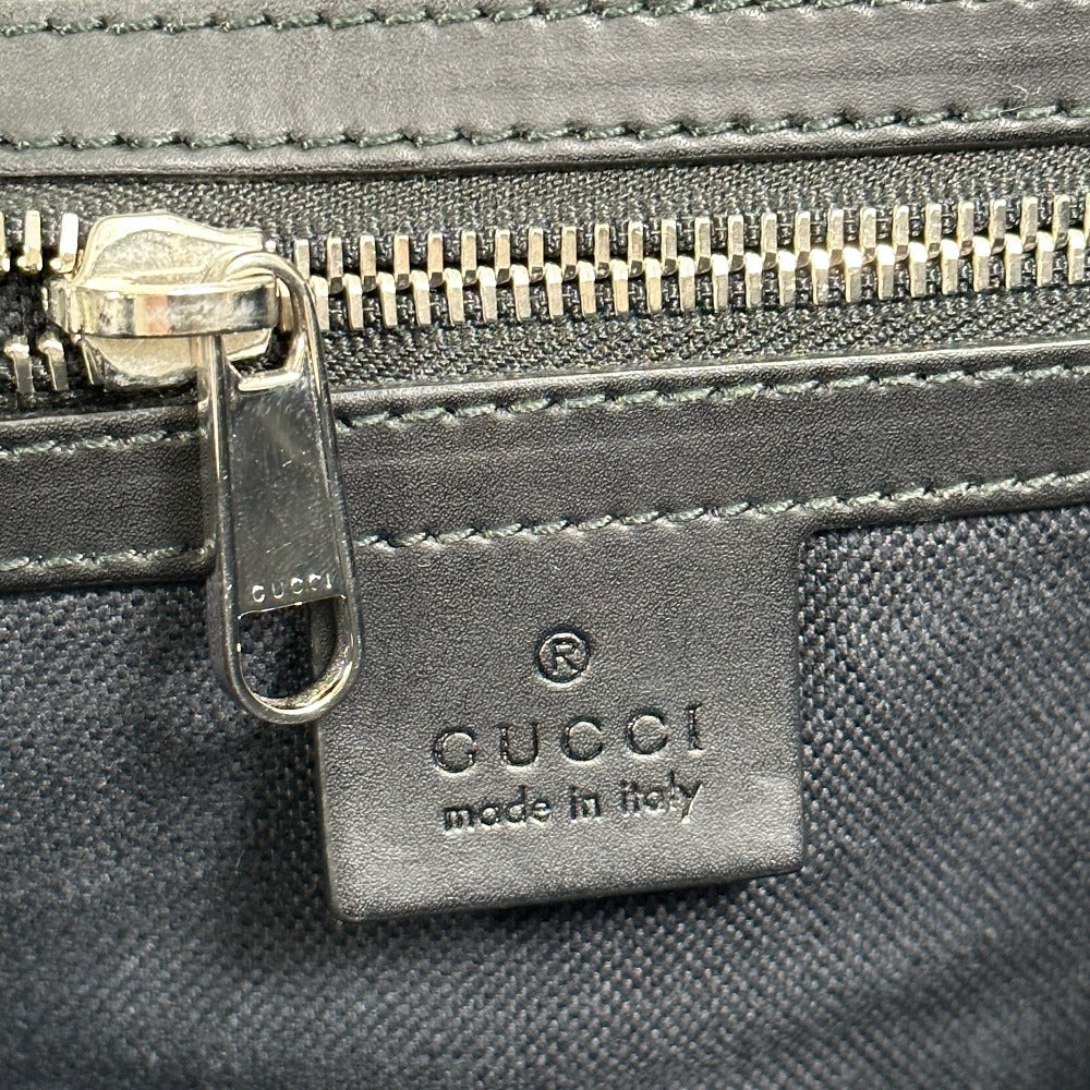 GUCCI Shoulder Bag 474139 PVC / Leather black Crossbody GG Supreme Shelley mens Secondhand