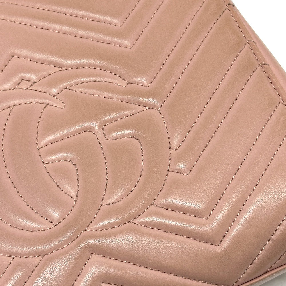 GUCCI Handbag 448054 leather pink GG Marmont
