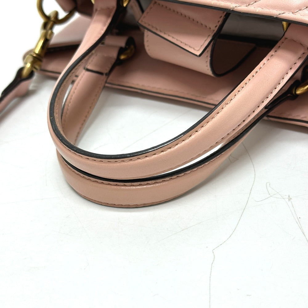 GUCCI Handbag 448054 leather pink GG Marmont