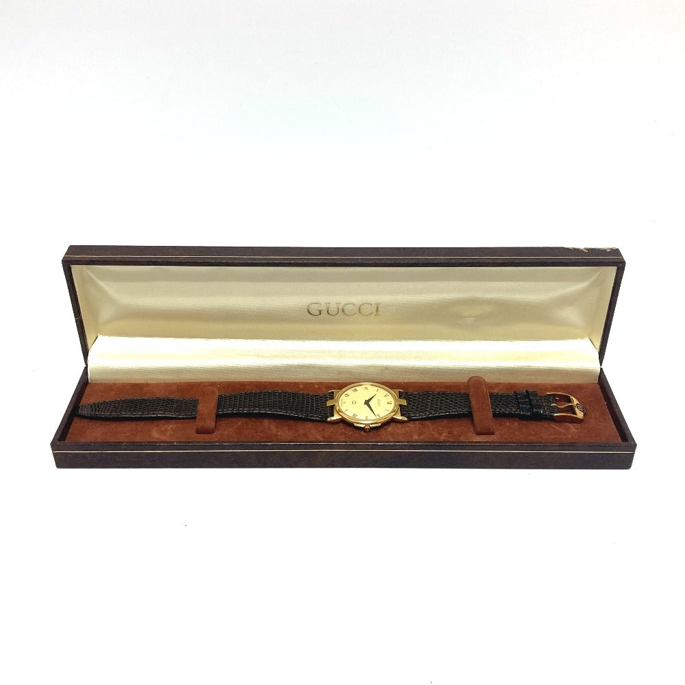 GUCCI Watches Quartz 3400F Gold Plated gold gold dial mens Used