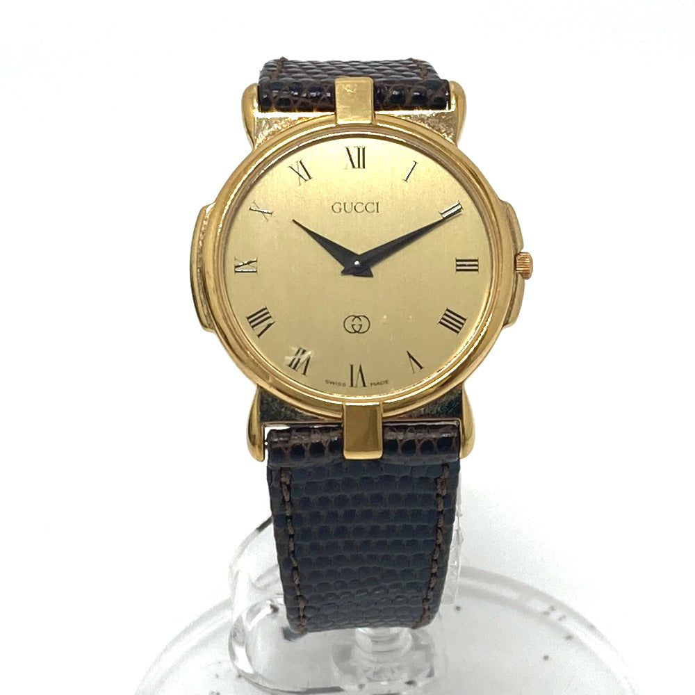GUCCI Watches Quartz 3400F Gold Plated gold gold dial mens Used