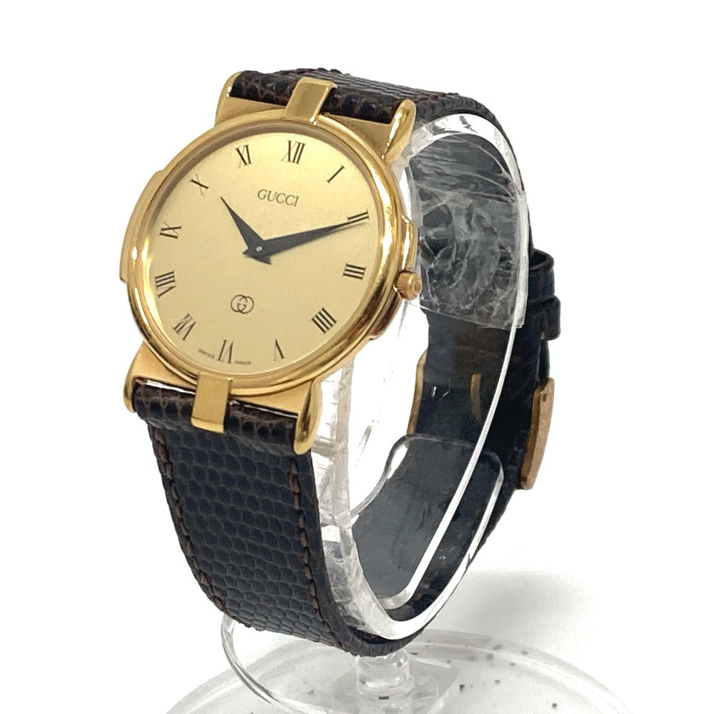 GUCCI Watches Quartz 3400F Gold Plated gold gold dial mens Used