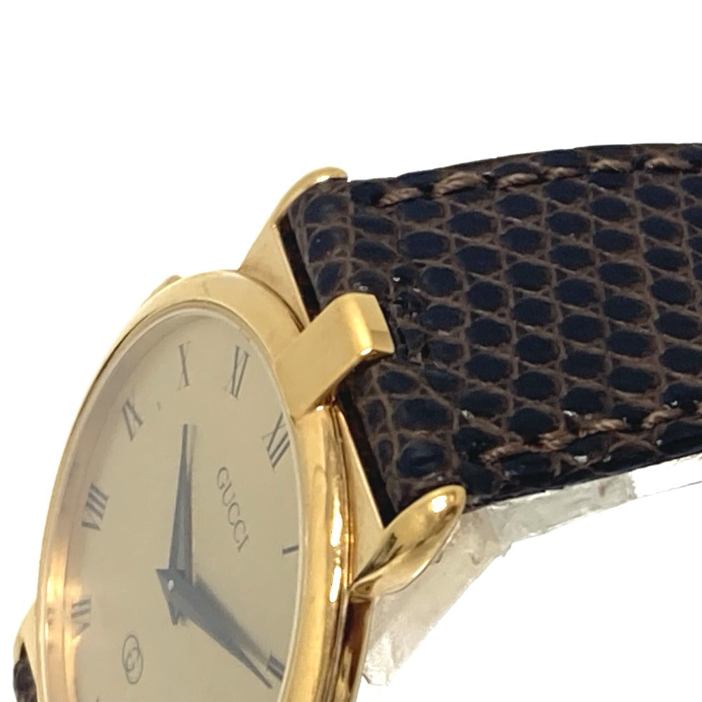 GUCCI Watches Quartz 3400F Gold Plated gold gold dial mens Used