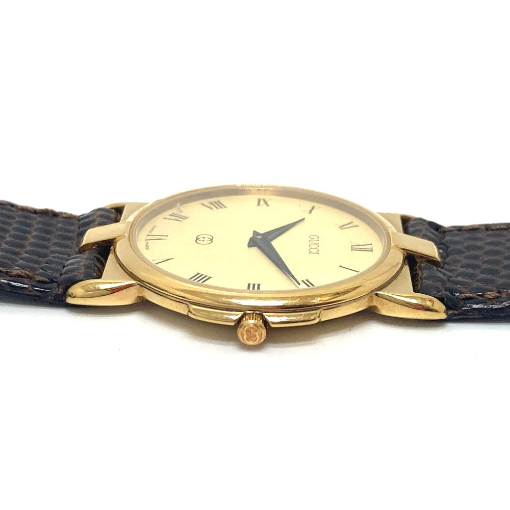 GUCCI Watches Quartz 3400F Gold Plated gold gold dial mens Used