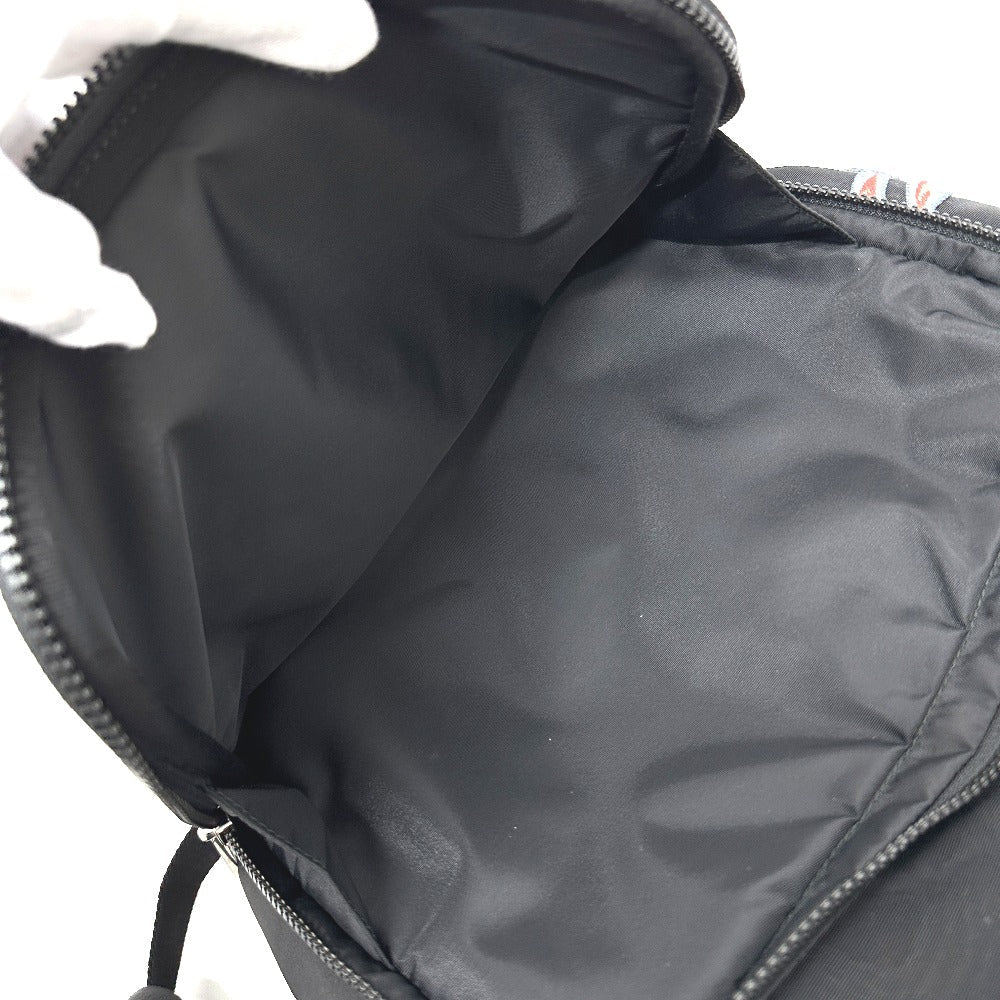 GUCCI Backpack 536724 canvas black Sequined logo interlocking G mens Used