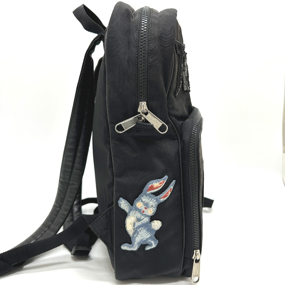 GUCCI Backpack 536724 canvas black Sequined logo interlocking G mens Used
