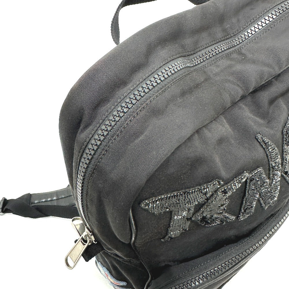 GUCCI Backpack 536724 canvas black Sequined logo interlocking G mens Used