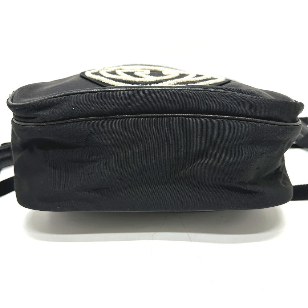 GUCCI Backpack 536724 canvas black Sequined logo interlocking G mens Used