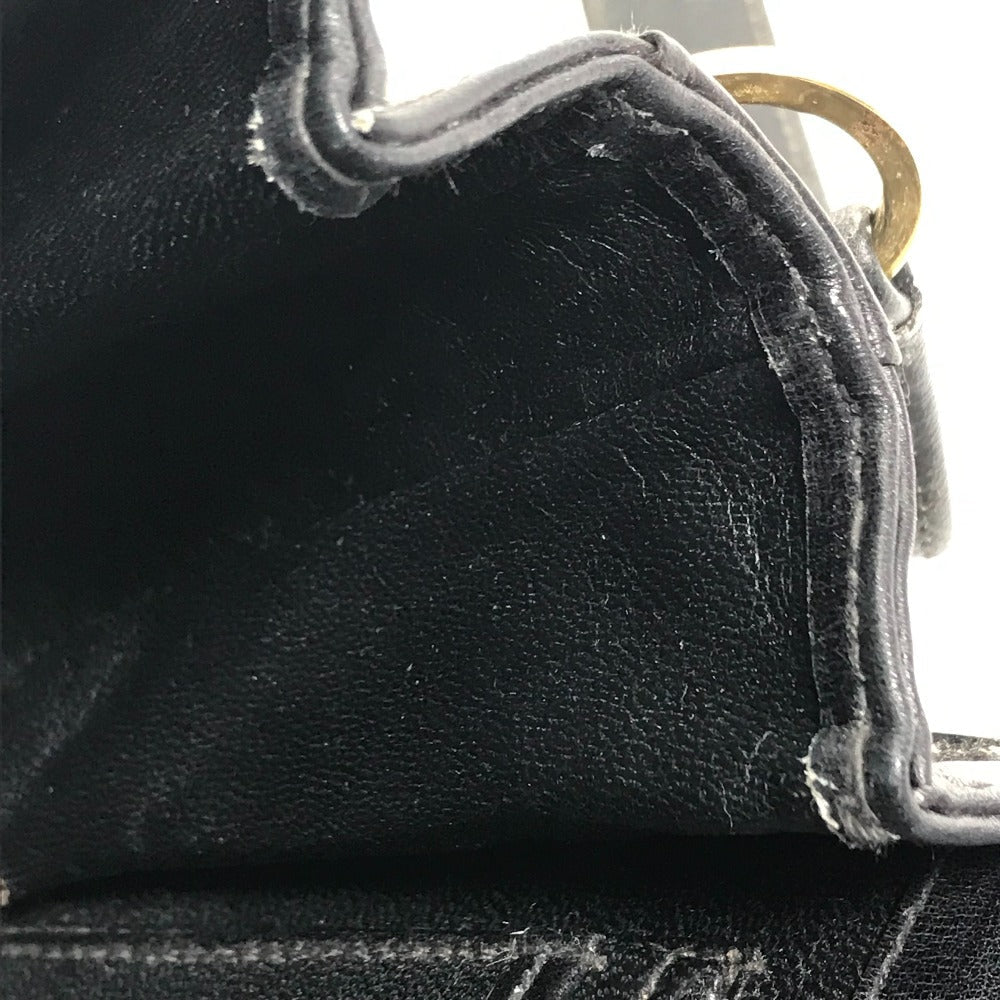 GUCCI Shoulder Bag leather black Old Gucci horsebit old gucci Women Used