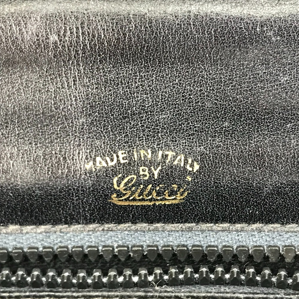 GUCCI Shoulder Bag leather black Old Gucci horsebit old gucci Women Used