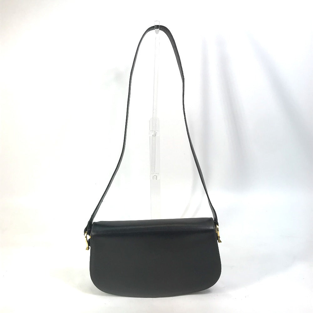 GUCCI Shoulder Bag leather black Old Gucci horsebit old gucci Women Used