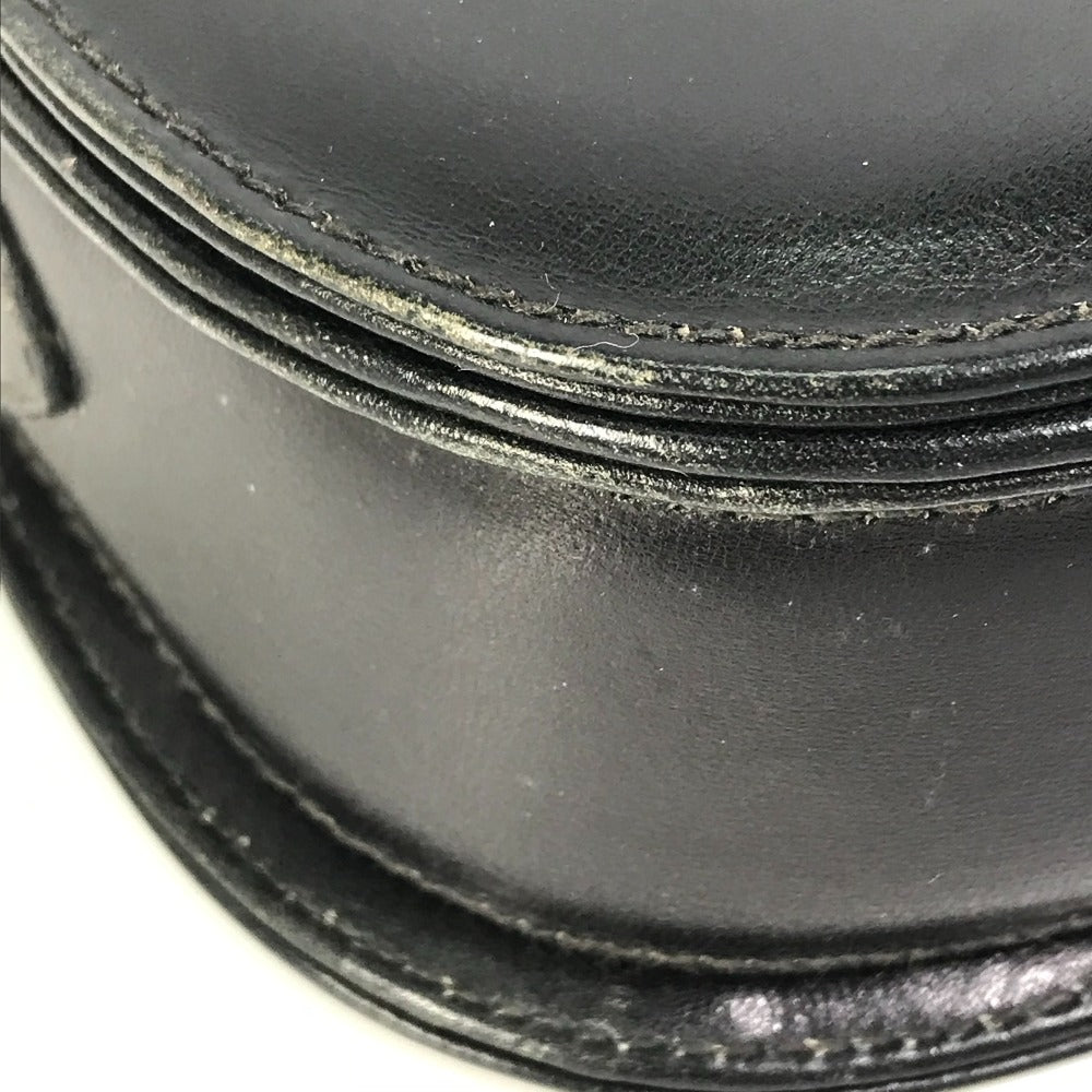 GUCCI Shoulder Bag leather black Old Gucci horsebit old gucci Women Used