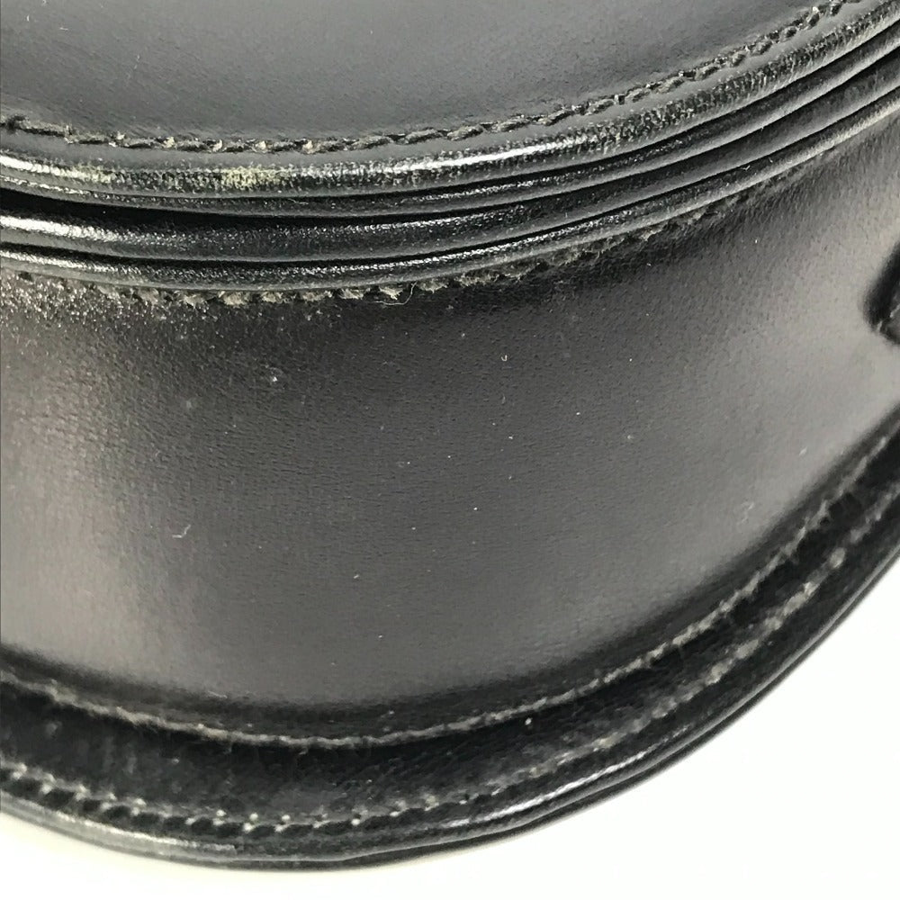 GUCCI Shoulder Bag leather black Old Gucci horsebit old gucci Women Used