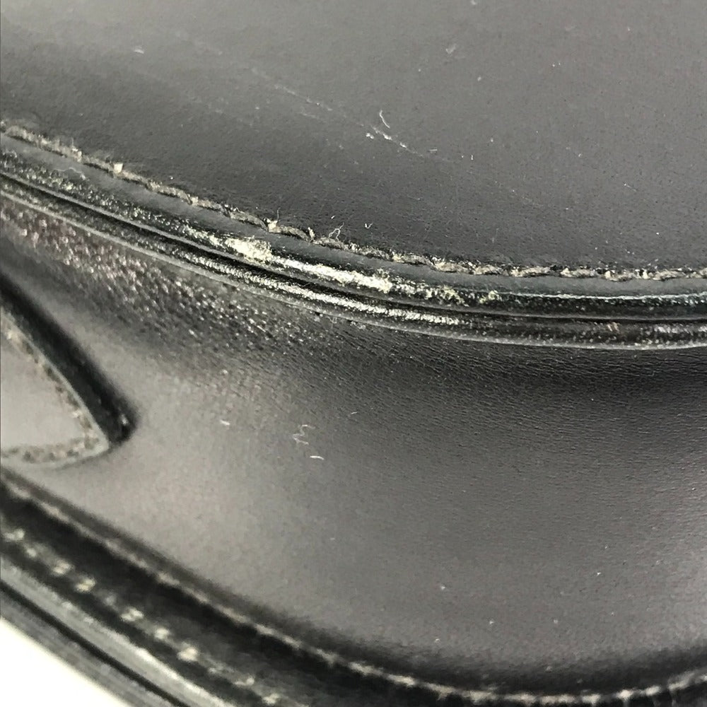 GUCCI Shoulder Bag leather black Old Gucci horsebit old gucci Women Used