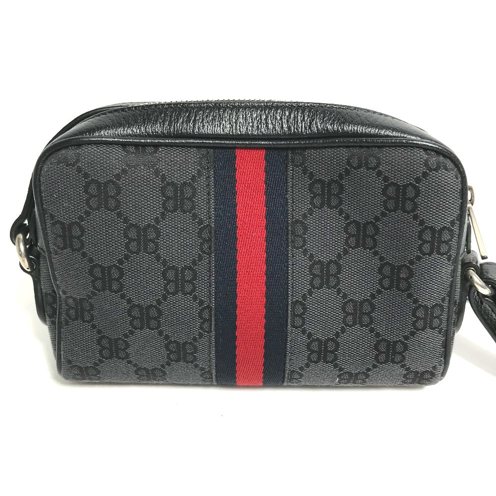 GUCCI Shoulder Bag 680128 Canvas / leather black Balenciaga Balenciaga collaboration Hacker Project GG