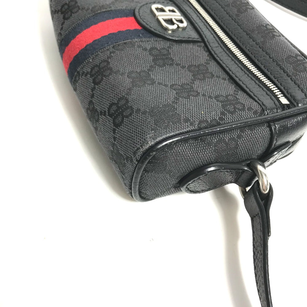GUCCI Shoulder Bag 680128 Canvas / leather black Balenciaga Balenciaga collaboration Hacker Project GG